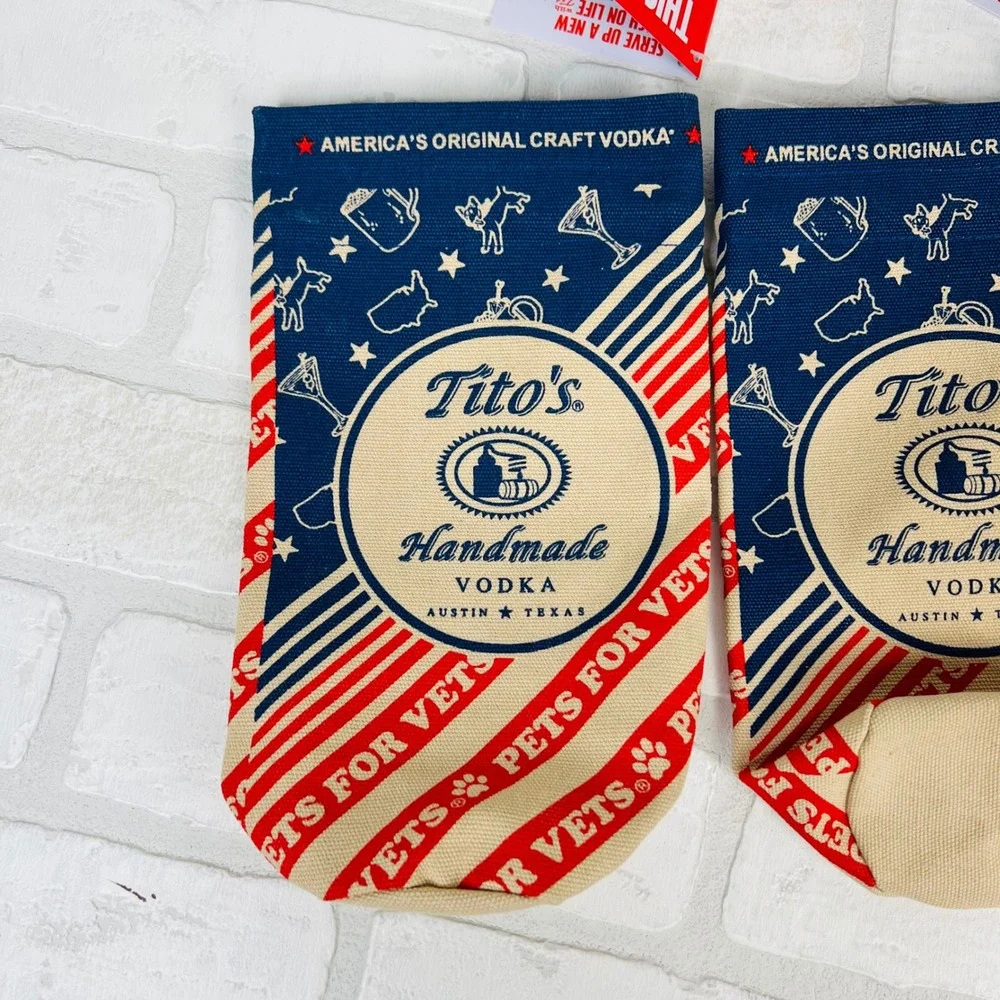 Titos Limited Edition Vodka Reusable Gift‎ Bags Dog Pets Vets Charity